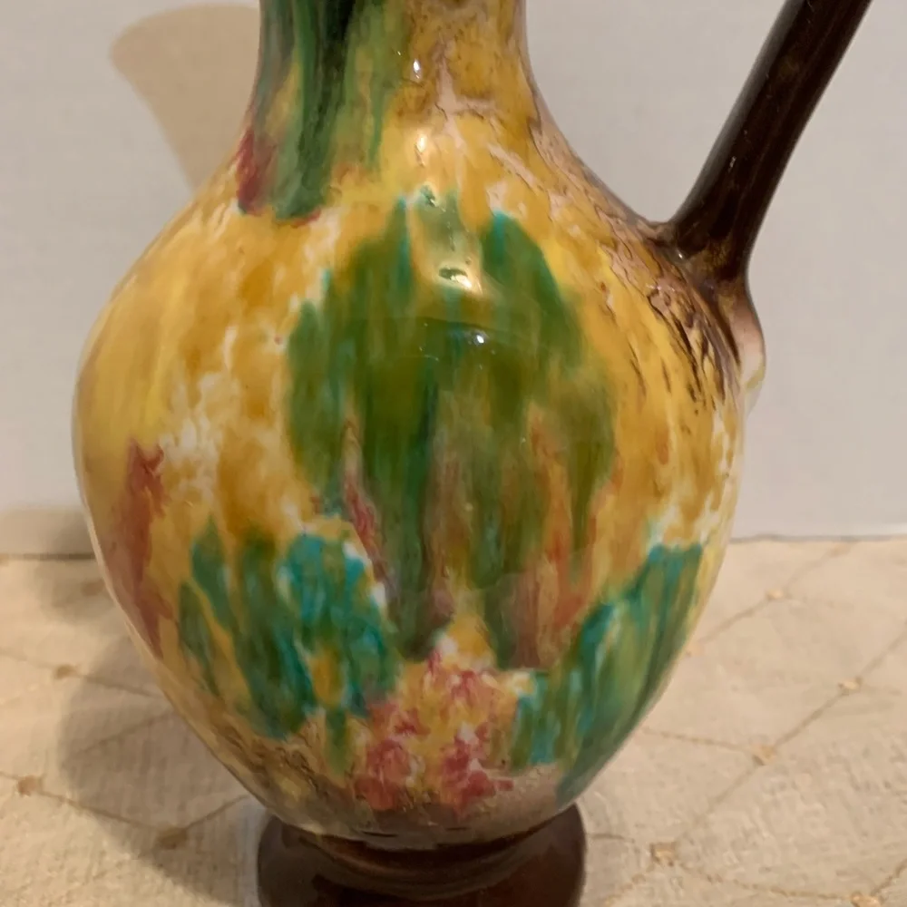 Multicolored splattered Pitcher Vase